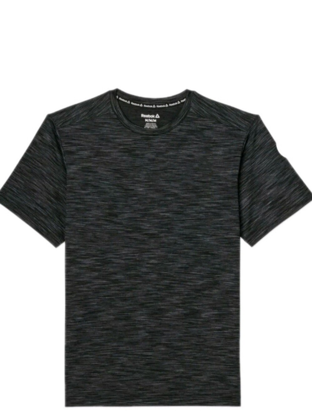 Reebok Mens Stride Performance Short Sleeve T-Shirt 2XL Black Heather NWT
